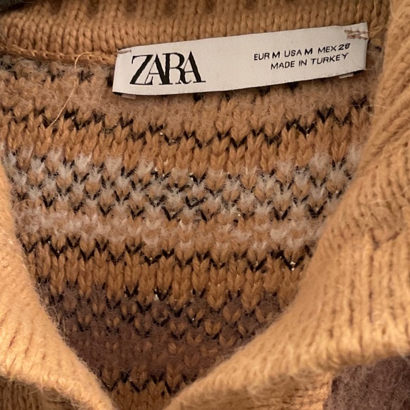 ZARA Jacquard Sheep Print Sweater - Picture 4 of 8